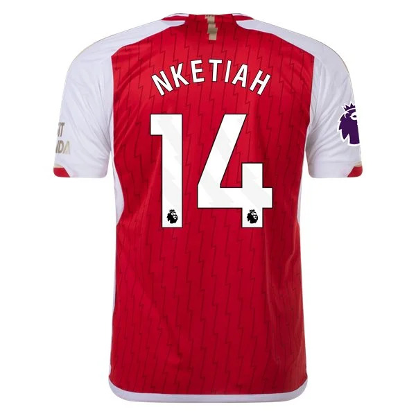 Men's Replica Adidas Nketiah Arsenal Home Jersey 2324
