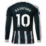 Men's Replica Adidas Rashford Manchester United Long Sleeve Away Jersey 2324