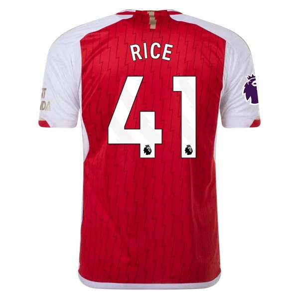 Men's Replica Adidas Rice Arsenal Home Jersey 2324