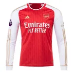 Men's Replica Adidas Saka Arsenal Long Sleeve Home Jersey 2324