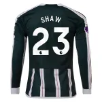 Men's Replica Adidas Shaw Manchester United Long Sleeve Away Jersey 2324
