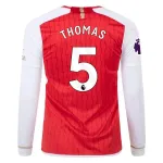 Men's Replica Adidas Thomas Arsenal Long Sleeve Home Jersey 2324