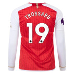 Men's Replica Adidas Trossard Arsenal Long Sleeve Home Jersey 2324