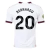 Men's Replica Puma Bernardo Manchester City Away Jersey 2324 - CWC