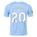 Men's Replica Puma Bernardo Manchester City Home Jersey 2324 - CWC