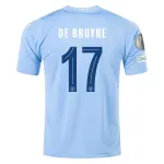 Men's Replica Puma De Bruyne Manchester City Home Jersey 2324 - UCL
