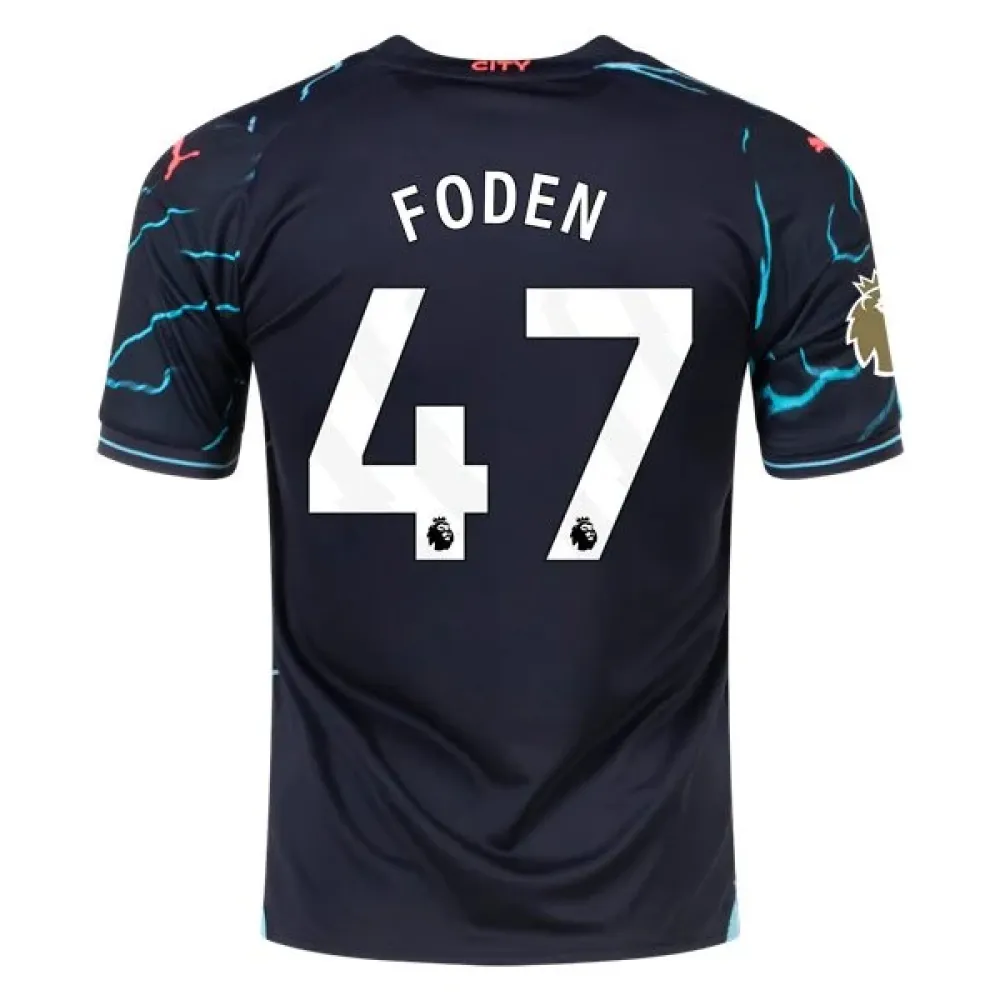 Men's Replica Puma Foden Manchester City Third Jersey 2324 - CWC
