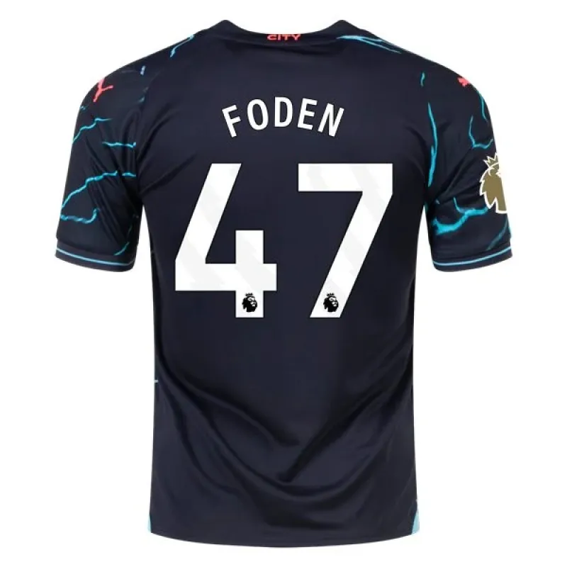 Men's Replica Puma Foden Manchester City Third Jersey 2324 - CWC