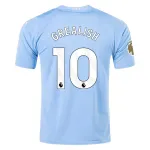 Men's Replica Puma Grealish Manchester City Home Jersey 2324 - CWC