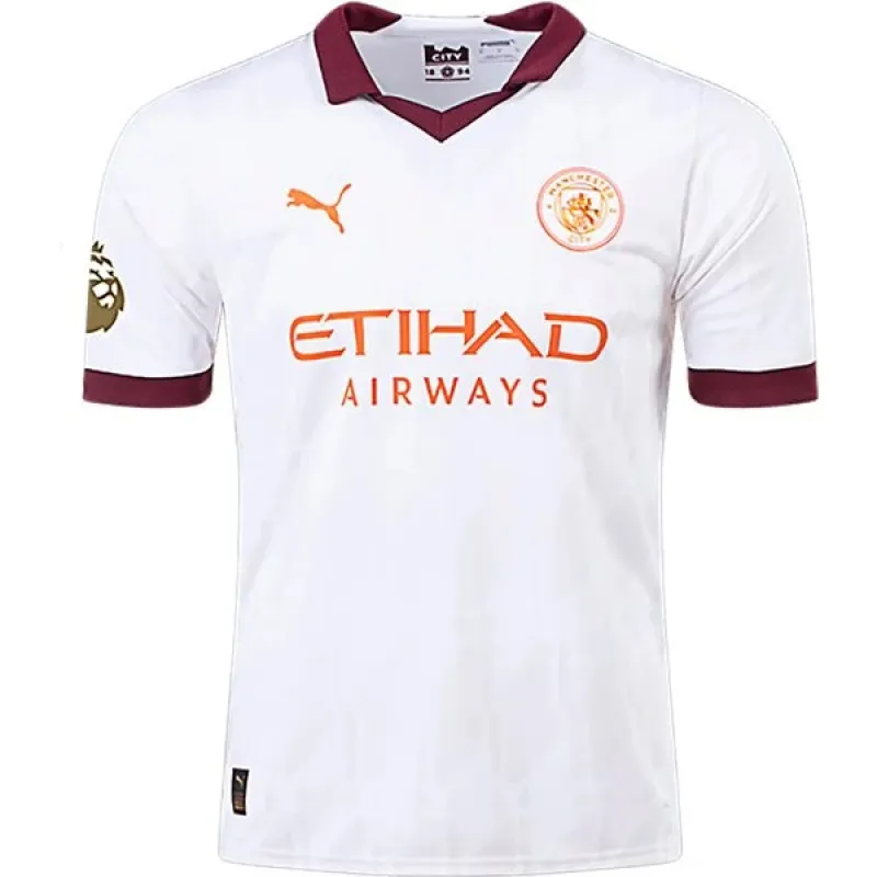 Men's Replica Puma Haaland Manchester City Away Jersey 2324