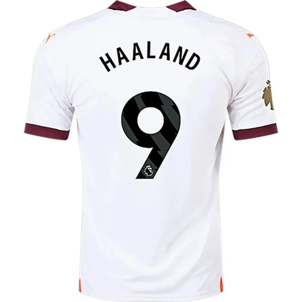 Men's Replica Puma Haaland Manchester City Away Jersey 2324