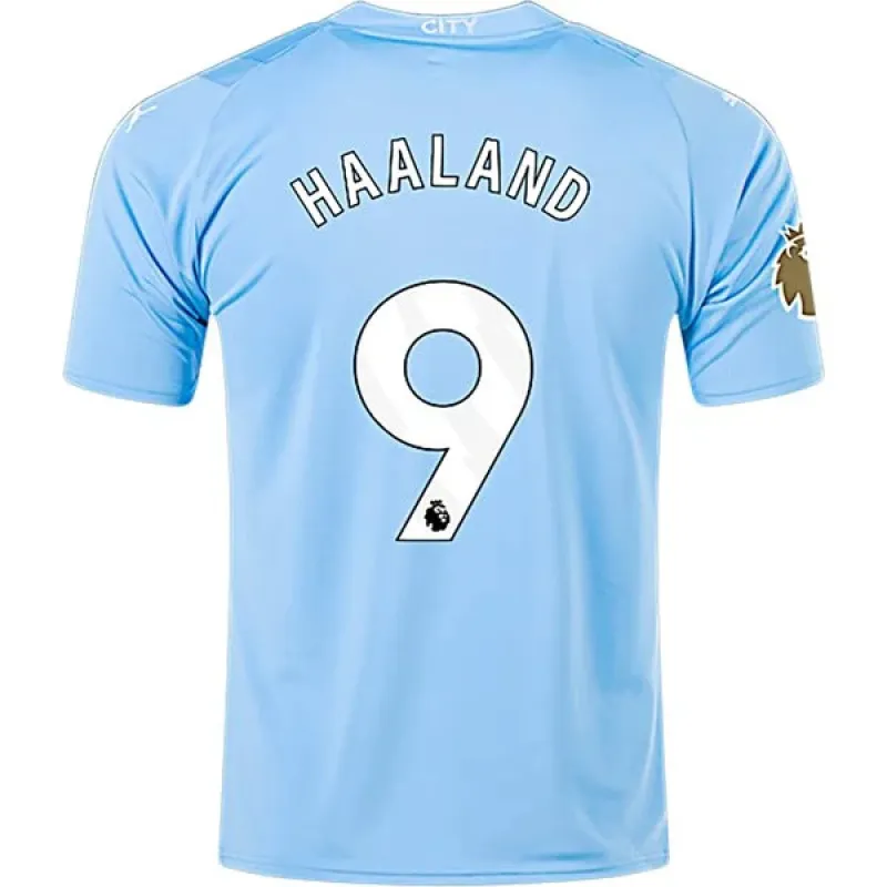 Men's Replica Puma Haaland Manchester City Home Jersey 2324