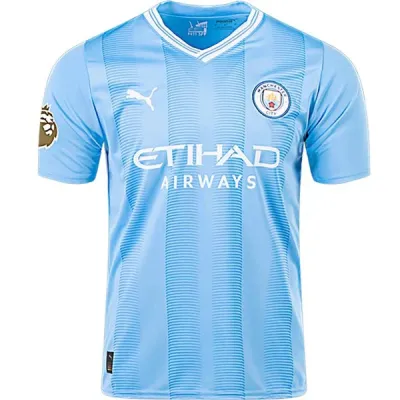 Men's Replica Puma Haaland Manchester City Home Jersey 2324 01