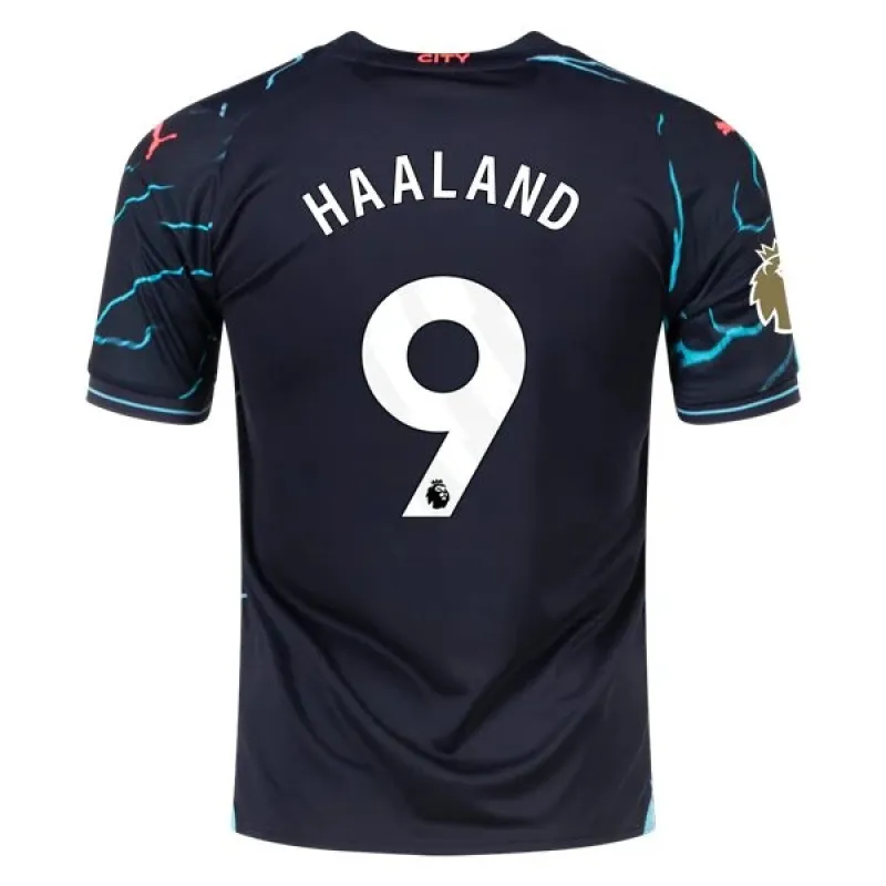 Men's Replica Puma Haaland Manchester City Third Jersey 2324 - CWC