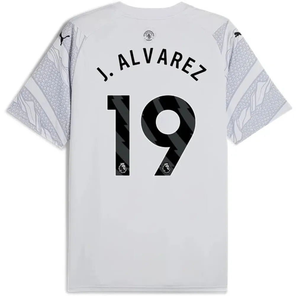 Men's Replica Puma J. Alvarez Manchester City Year of the Dragon Jersey 2024