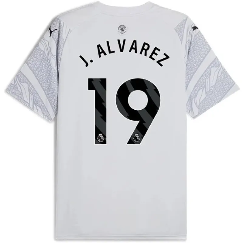 Men's Replica Puma J. Alvarez Manchester City Year of the Dragon Jersey 2024