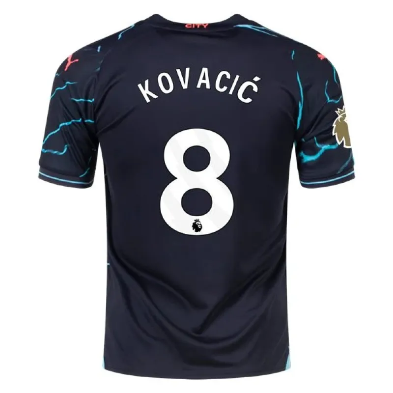 Men's Replica Puma Kovacic Manchester City Third Jersey 2324 - CWC