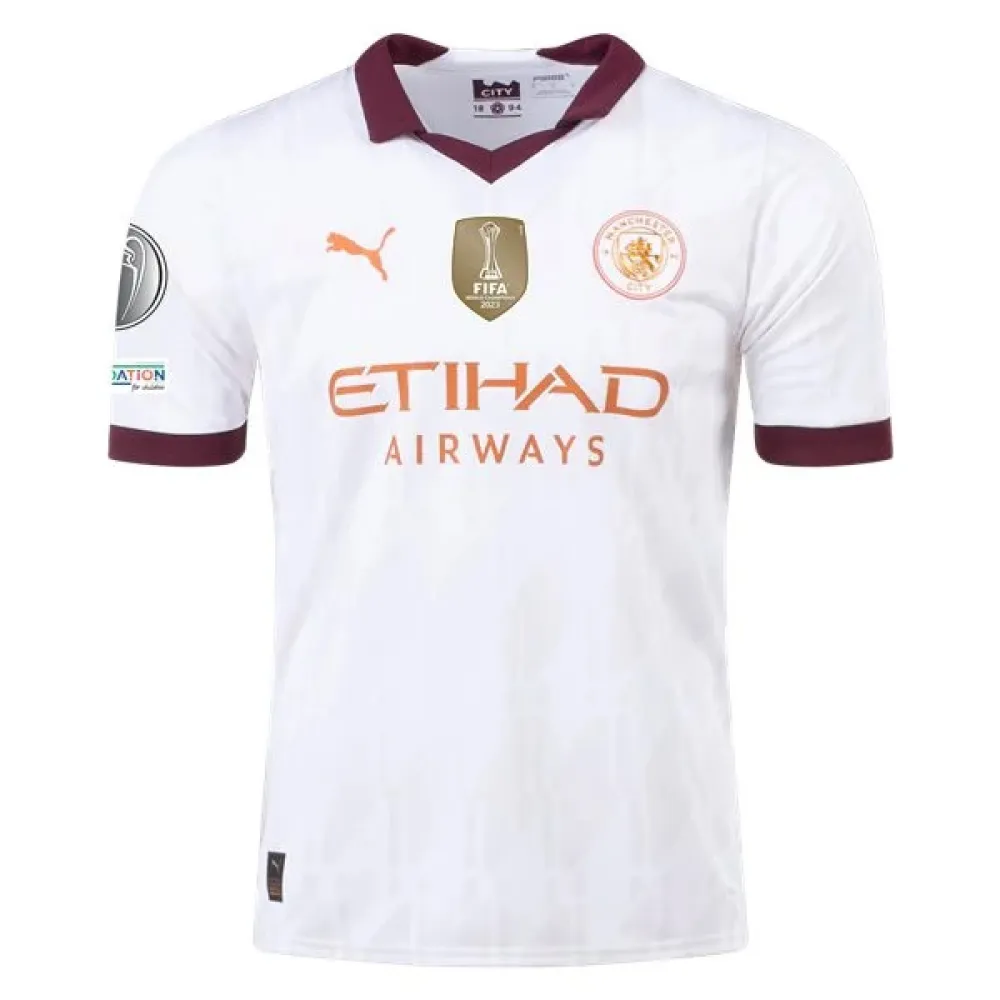 Men's Replica Puma Manchester City Away Jersey 2324 - UCL