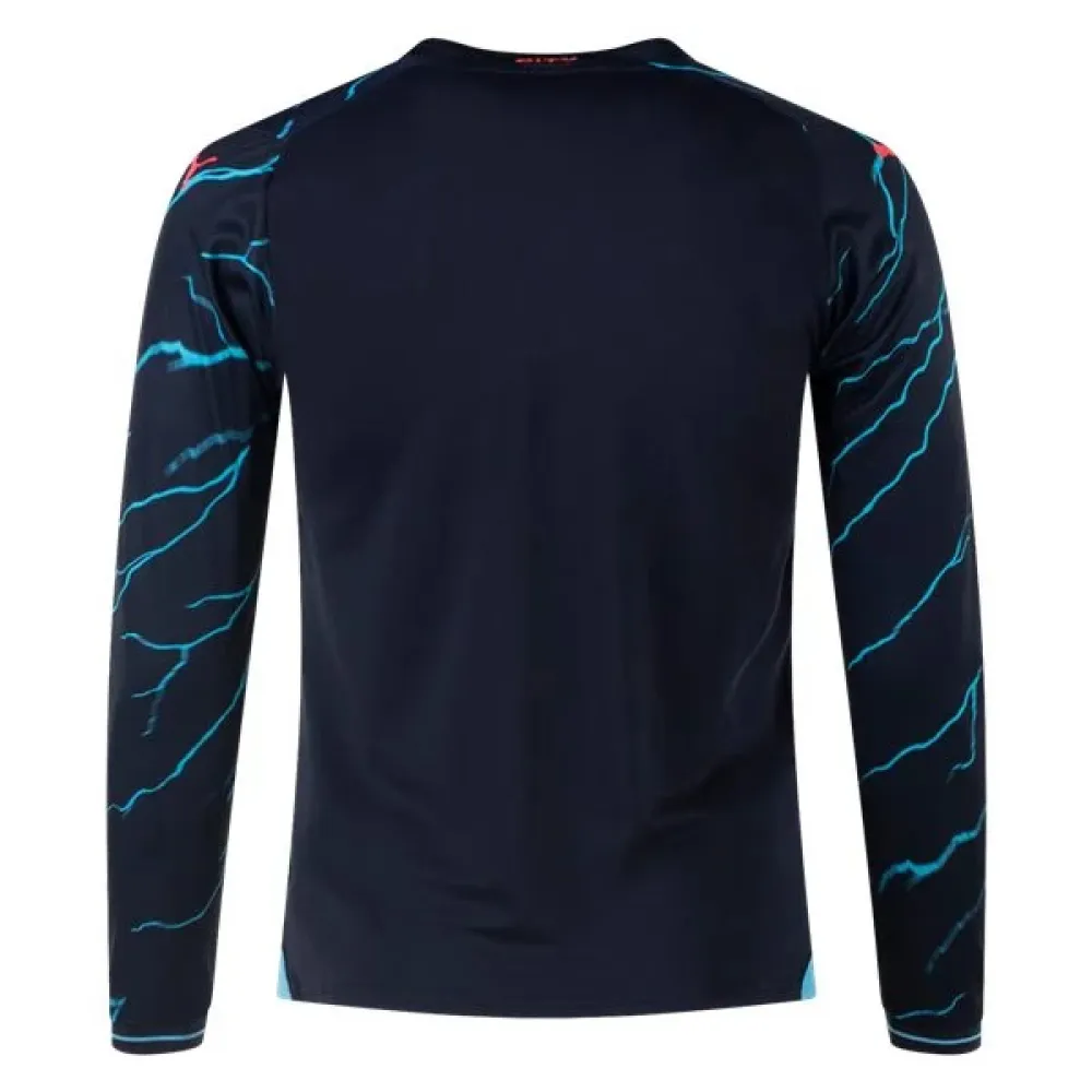 Men's Replica Puma Manchester City Long Sleeve Third Jersey 2324