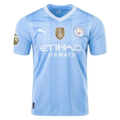Men's Replica Puma Walker Manchester City Home Jersey 2324 - CWC 01