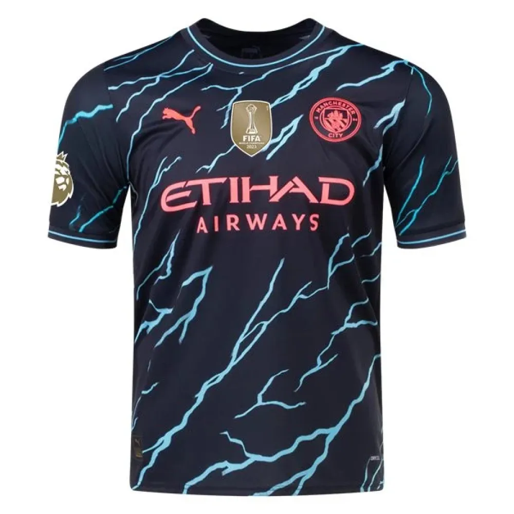 Men's Replica Puma Walker Manchester City Third Jersey 2324 - CWC