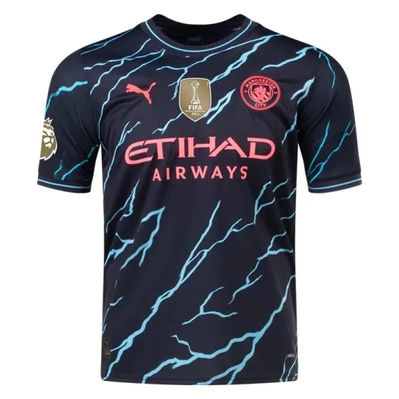 Men's Replica Puma Walker Manchester City Third Jersey 2324 - CWC