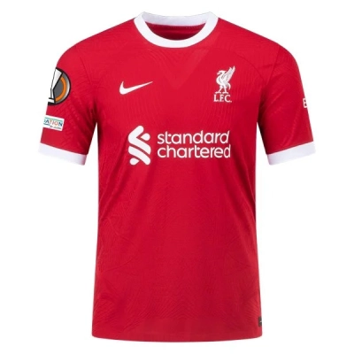 Men's Authentic Nike Liverpool Home Jersey 2324 - UEL 01