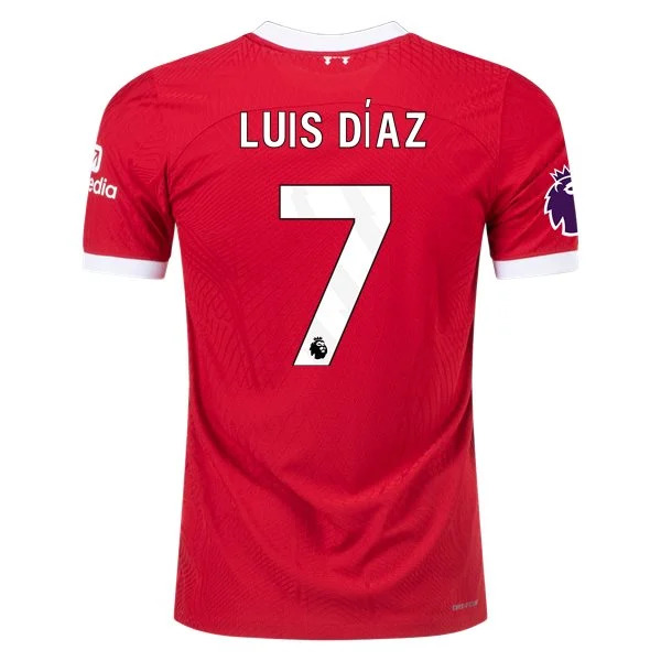Men's Authentic Nike Luis Diaz Liverpool Home Jersey 2324