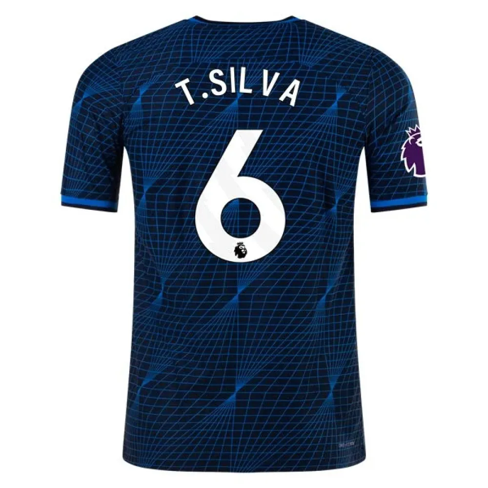 Men's Authentic Nike T. Silva Chelsea Away Jersey 2324