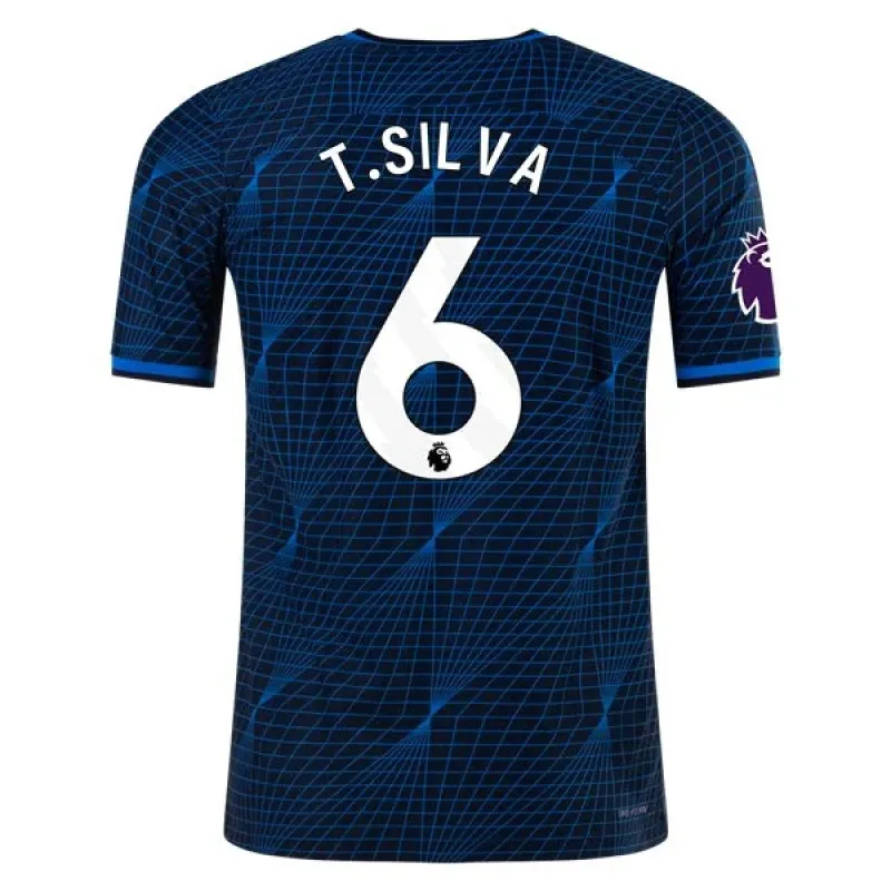 Men's Authentic Nike T. Silva Chelsea Away Jersey 2324