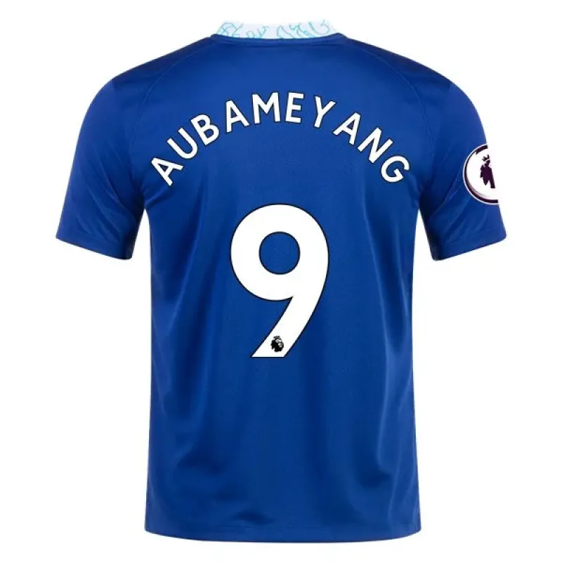 Men's Replica Nike Aubameyang Chelsea Home Jersey 2223