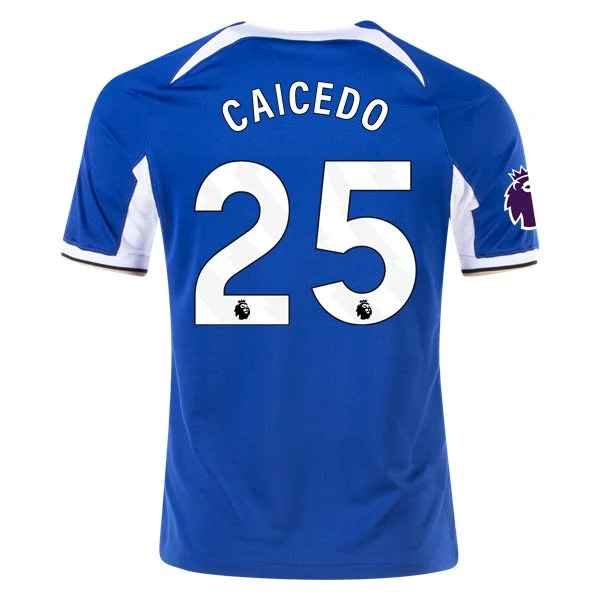 Men's Replica Nike Caicedo Chelsea Home Jersey 2324