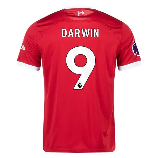 Men's Replica Nike Darwin Liverpool Home Jersey 2324