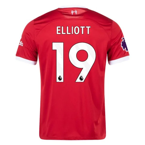 Men's Replica Nike Elliott Liverpool Home Jersey 2324