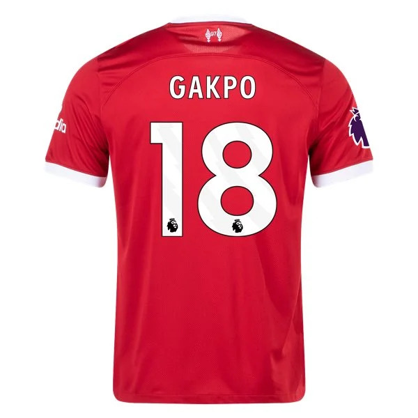 Men's Replica Nike Gakpo Liverpool Home Jersey 2324
