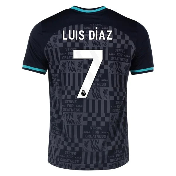 Men's Replica Nike Luis Diaz Liverpool x LeBron James Jersey 2324