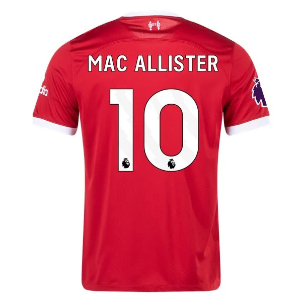 Men's Replica Nike Mac Allister Liverpool Home Jersey 2324
