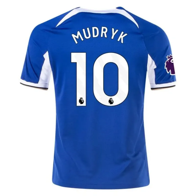 Men's Replica Nike Mudryk Chelsea Home Jersey 2324