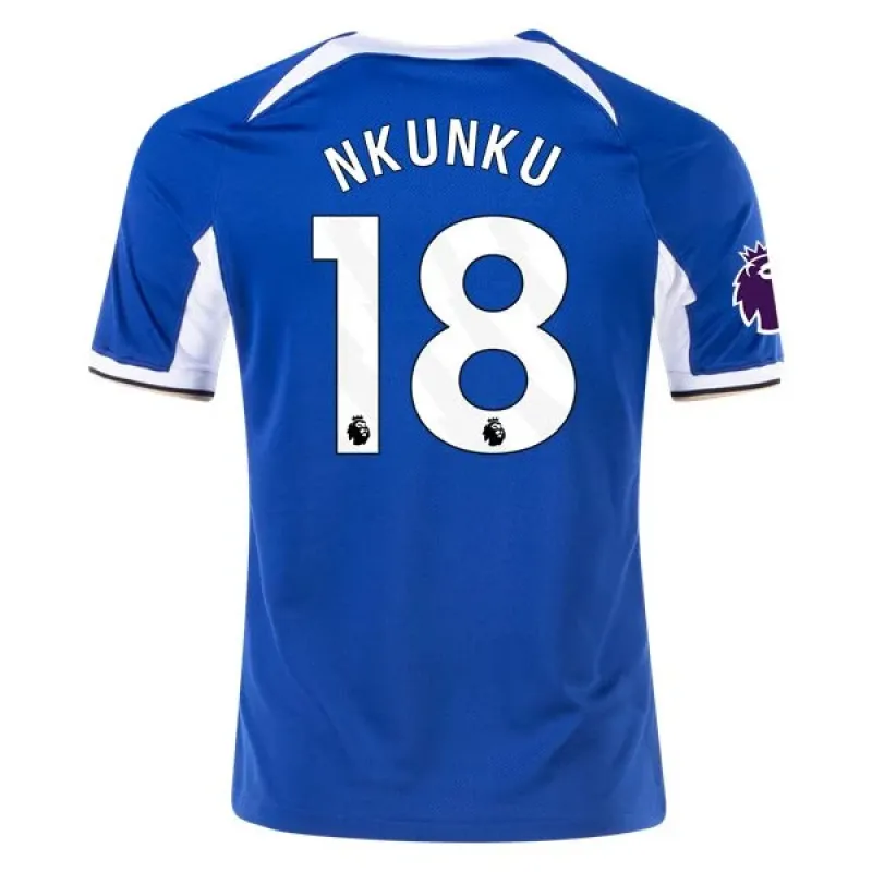 Men's Replica Nike Nkunku Chelsea Home Jersey 2324