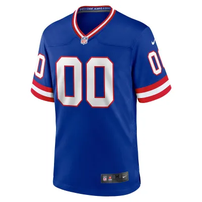 Men's New York Giants Nike Royal Classic Custom Game Jersey 01
