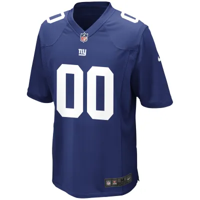 Men's New York Giants Nike Royal Custom Game Jersey 01
