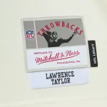 Men's New York Giants Lawrence Taylor Mitchell & Ness Cream Chainstitch Legacy Jersey