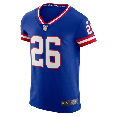 Men's New York Giants Saquon Barkley Nike Royal Classic Vapor Elite Player Jersey 01