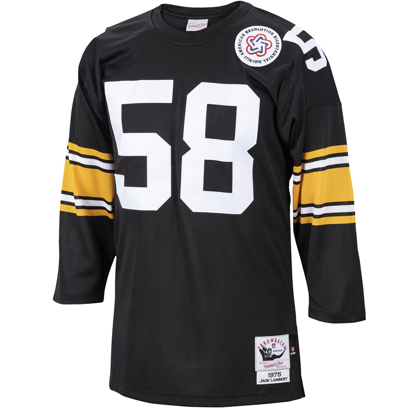 1975 Jack Lambert Mitchell & Ness Black Authentic Throwback Retired Player Jersey