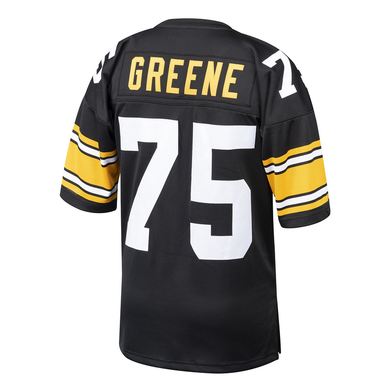 1975 Joe Greene Mitchell & Ness Black Authentic Throwback Retired Player Jersey