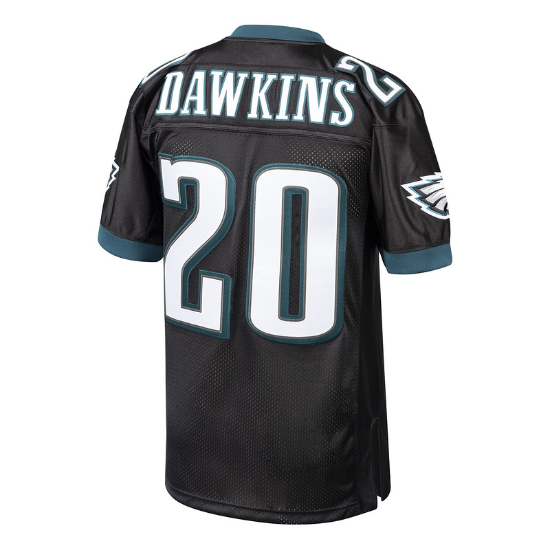 Men's 2003 Brian Dawkins Mitchell & Ness Black Authentic Throwback Retired Player Jersey