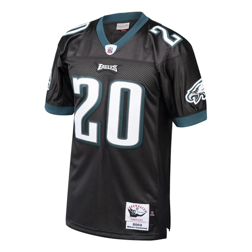 Men's 2003 Brian Dawkins Mitchell & Ness Black Authentic Throwback Retired Player Jersey