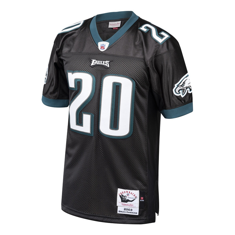 Men's 2003 Brian Dawkins Mitchell & Ness Black Authentic Throwback Retired Player Jersey