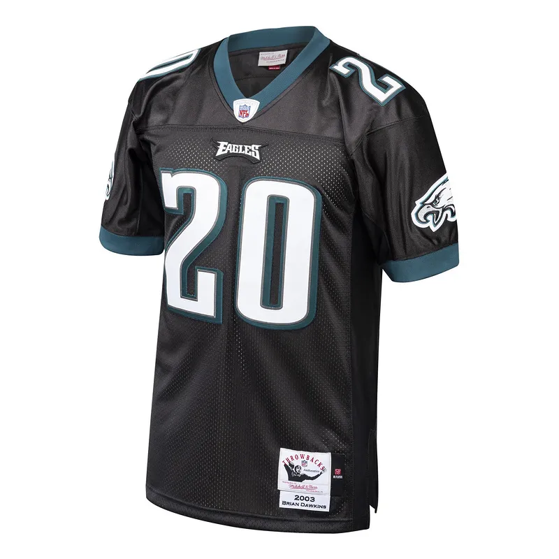 Men's 2003 Brian Dawkins Mitchell & Ness Black Authentic Throwback Retired Player Jersey