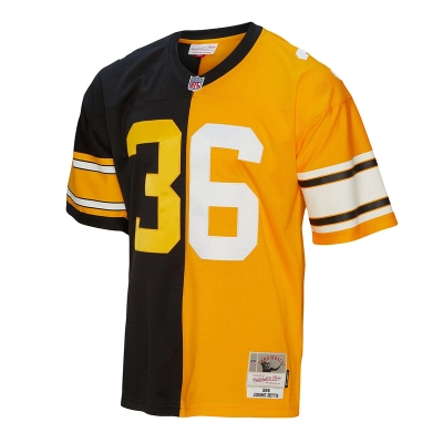 Pittsburgh Steelers Jerome Bettis Mitchell & Ness BlackGold 1996 Split Legacy Replica Jersey 01